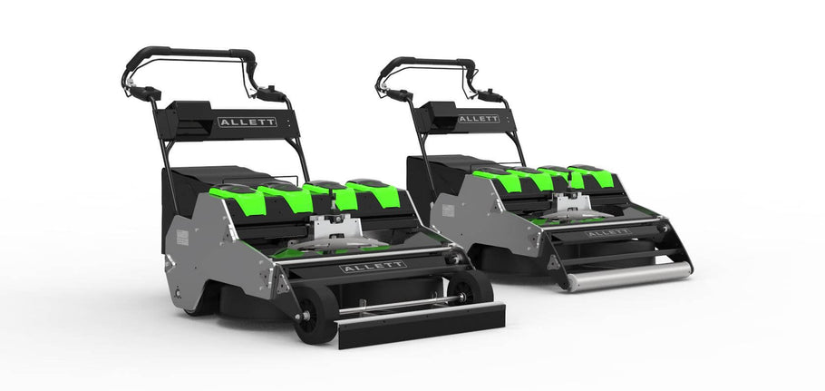 Allett Launch UPLIFT 86E Battery-Powered Rotary Mower at SALTEX