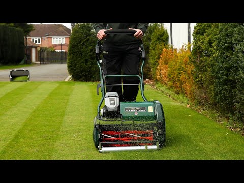 Allett Cambridge 43 Battery Powered Quick Change Cartridge Reel Mower with 6 Blade Cutting Cylinder