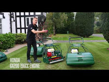 Load and play video in Gallery viewer, Allett Buckingham Petrol Reel Cylinder Mower
